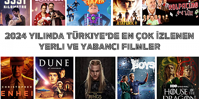  2024 Yılında Türkiye’de En Çok İzlenen Yerli  ve  Yabancı Filmler ile TV Dizileri