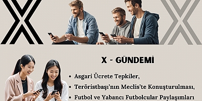 X 'de  Gündem: Asgari Ücret, Teröristbaşı ve Yabancı Futbolcular