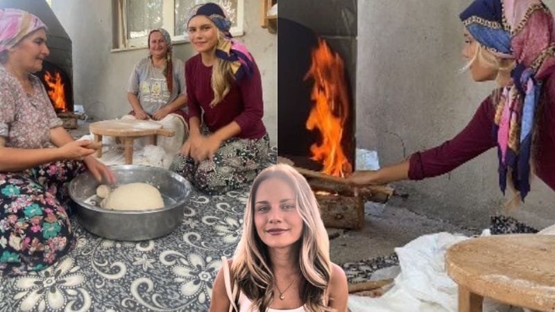 İsveçli Nicole, Türkiye’nin gönüllü turizm elçisi İsveç'ten Alanya'ya yerleşen 22 yaşındaki Nicole, köyde inekleri sağıyor, tandırda