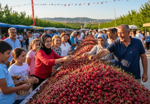 Tekirdağ’ın Süleymanpaşa ilçesinde düzenlenen 59. Uluslararası Kiraz Festivali kapsamında "Kirazlı