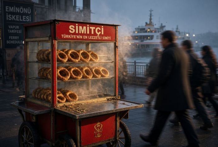 Sabahın Pusunda Simit Tezgâhı ve İskele