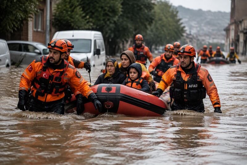 Istanbul Sel Felaketi AFAD Kurtarma Operasyonu