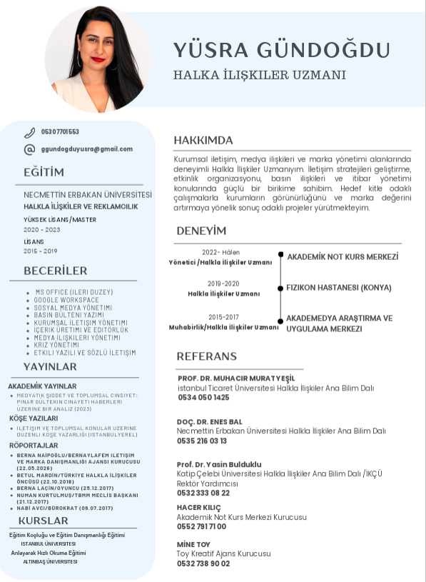 Yüsra Gündoğdu - Bio